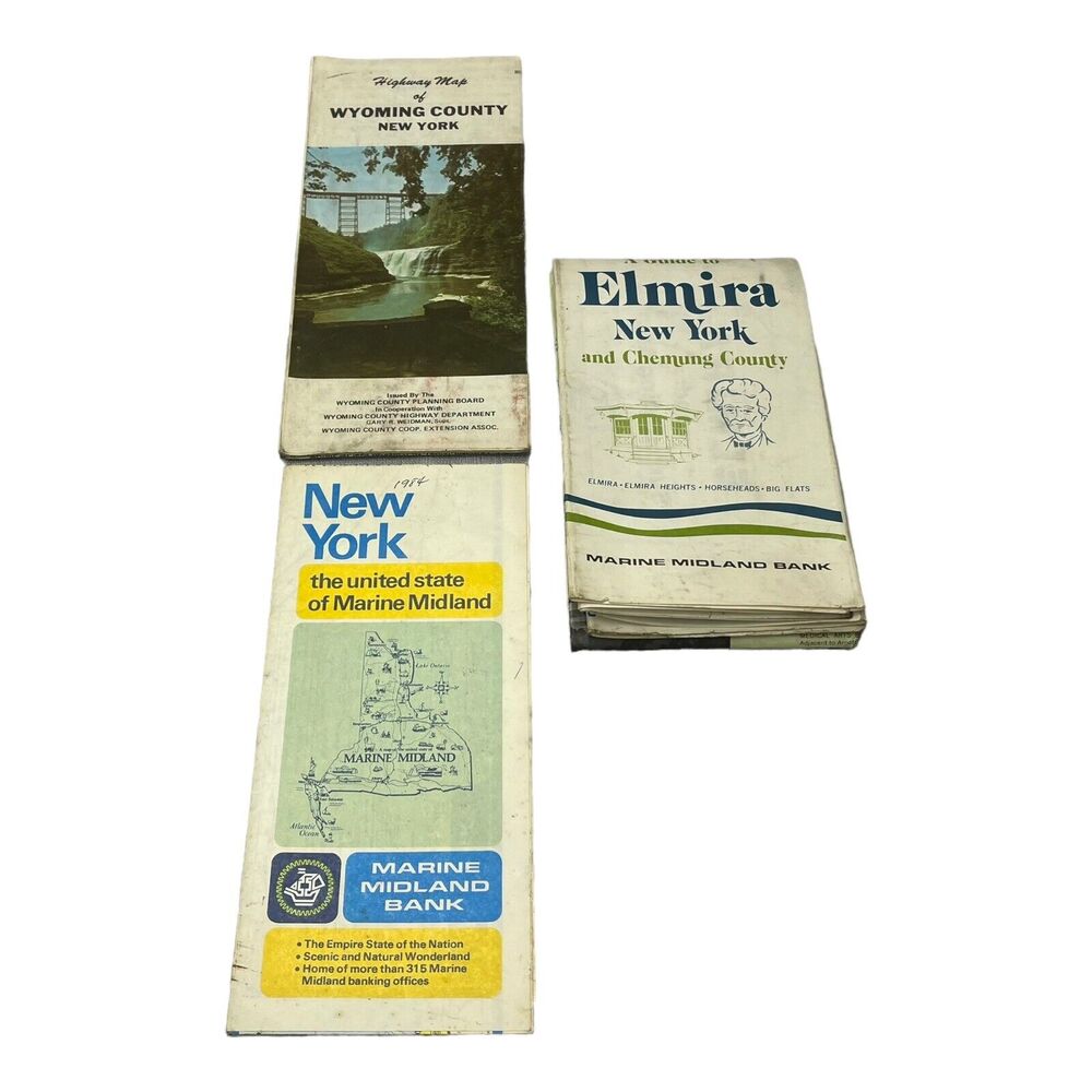 VTG Vintage New York Paper Maps Lot Of 3 See Description - Picture 3 of 6